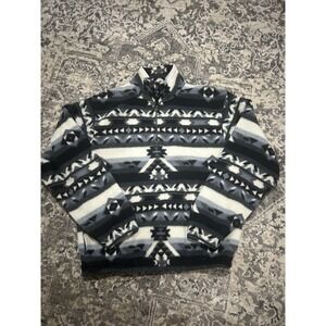 Vintage M.E. Sport Men's Aztec Fleece Pullover Size Large